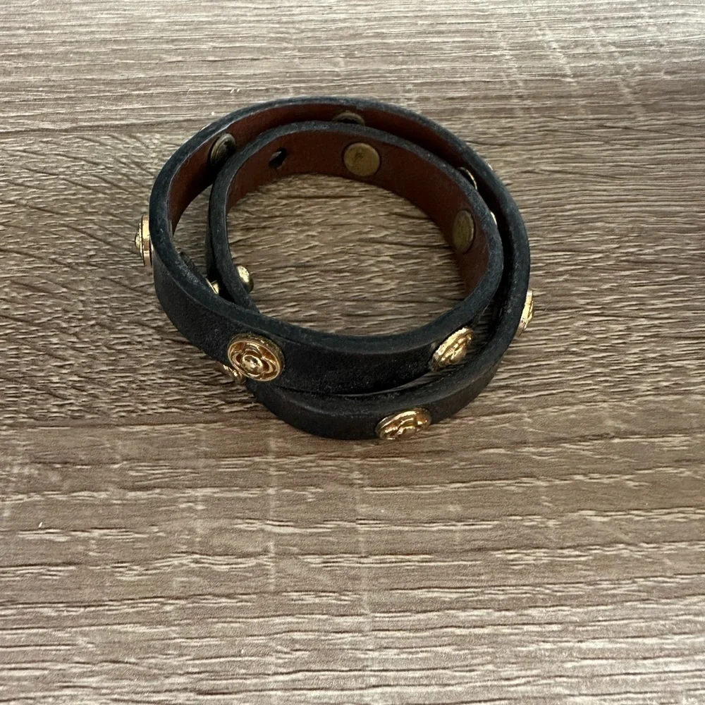 Stella and Dot black and gold wrap bracelet